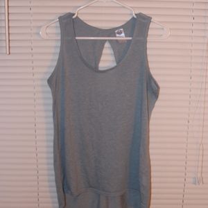 Light Blue Workout Tank Top with Cut Out